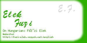 elek fuzi business card